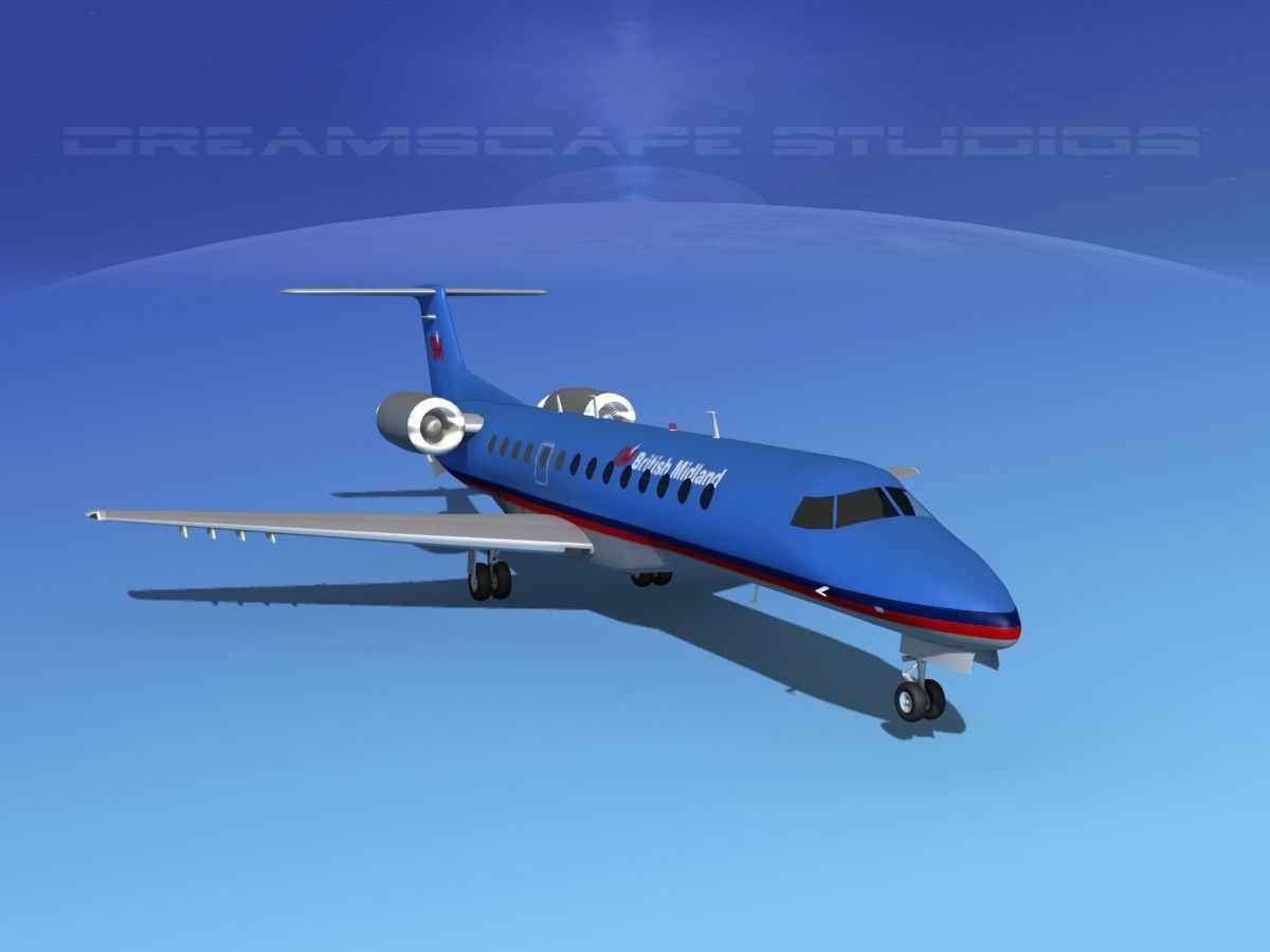 Embraer ERJ-135 British Midland 3D model_2