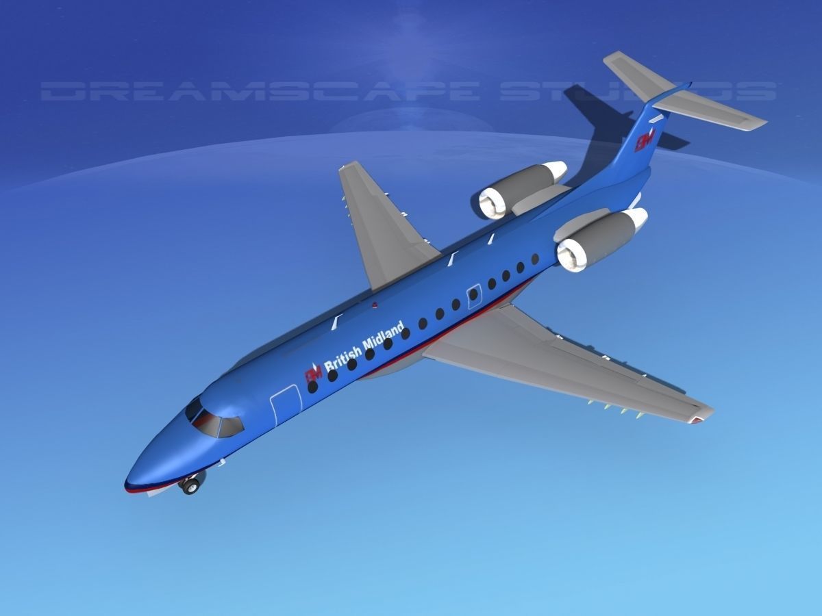 Embraer ERJ-135 British Midland 3D model_10