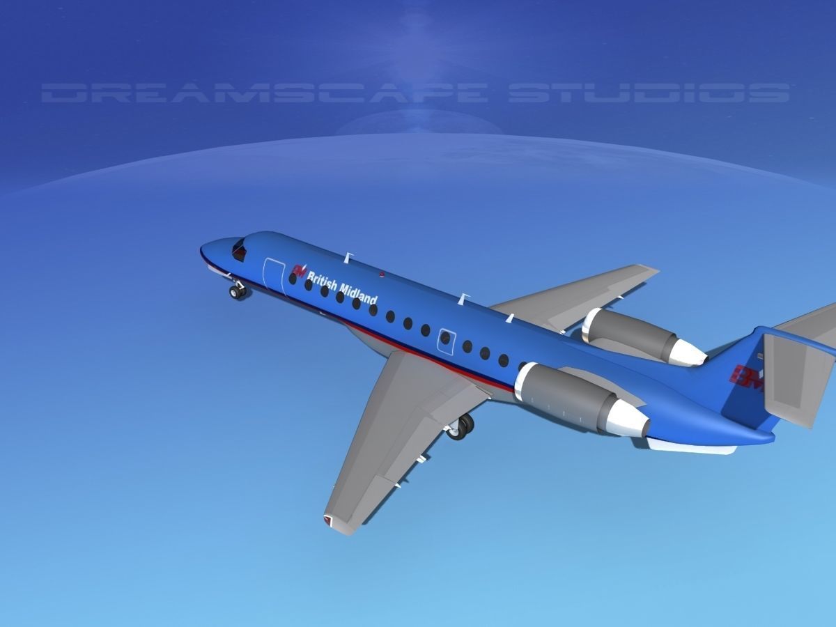 Embraer ERJ-135 British Midland 3D model_8
