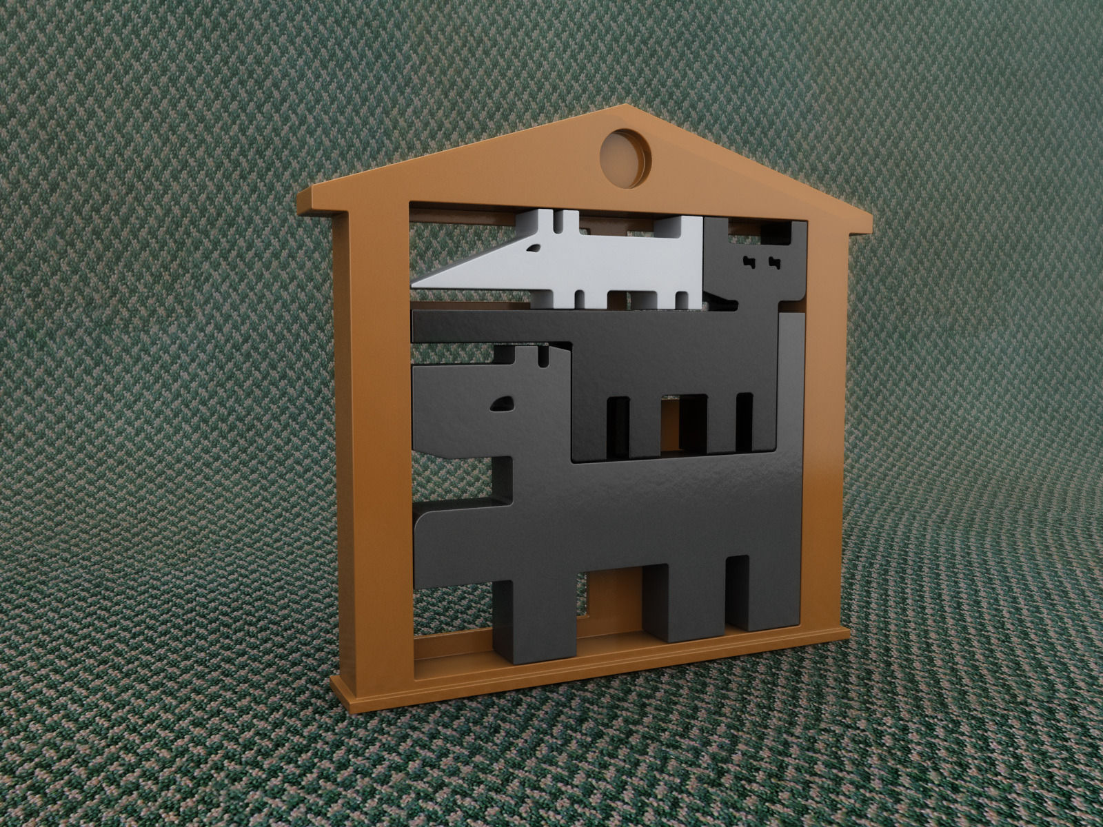 Puzzle Game - Peaceful Coexistence 3D print model_2