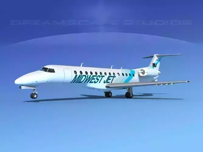 Embraer ERJ-135 Midwest Jet 3D model
