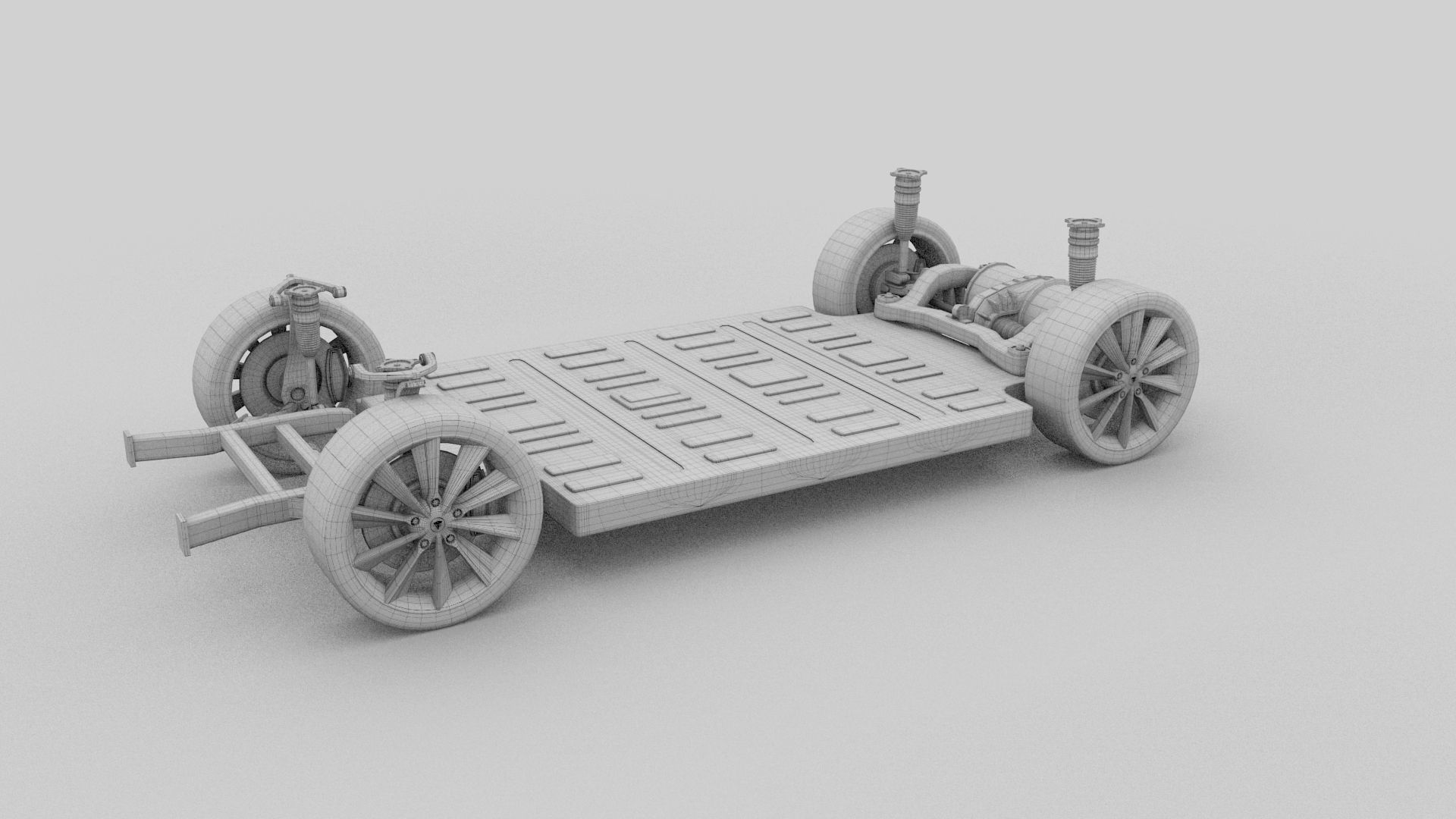 Tesla Model S Chassis 3D model_21