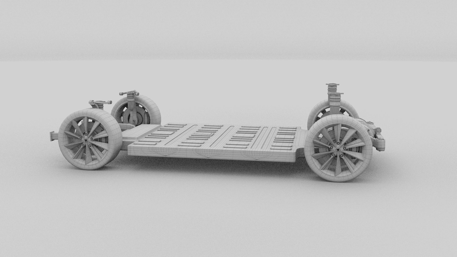 Tesla Model S Chassis 3D model_13
