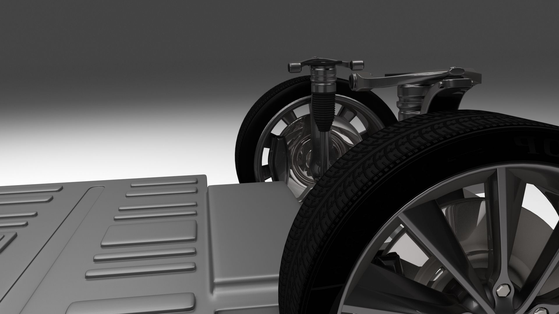Tesla Model S Chassis 3D model_10