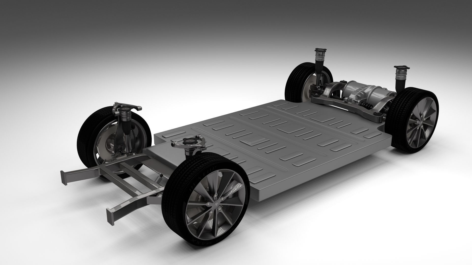 Tesla Model S Chassis 3D model_4