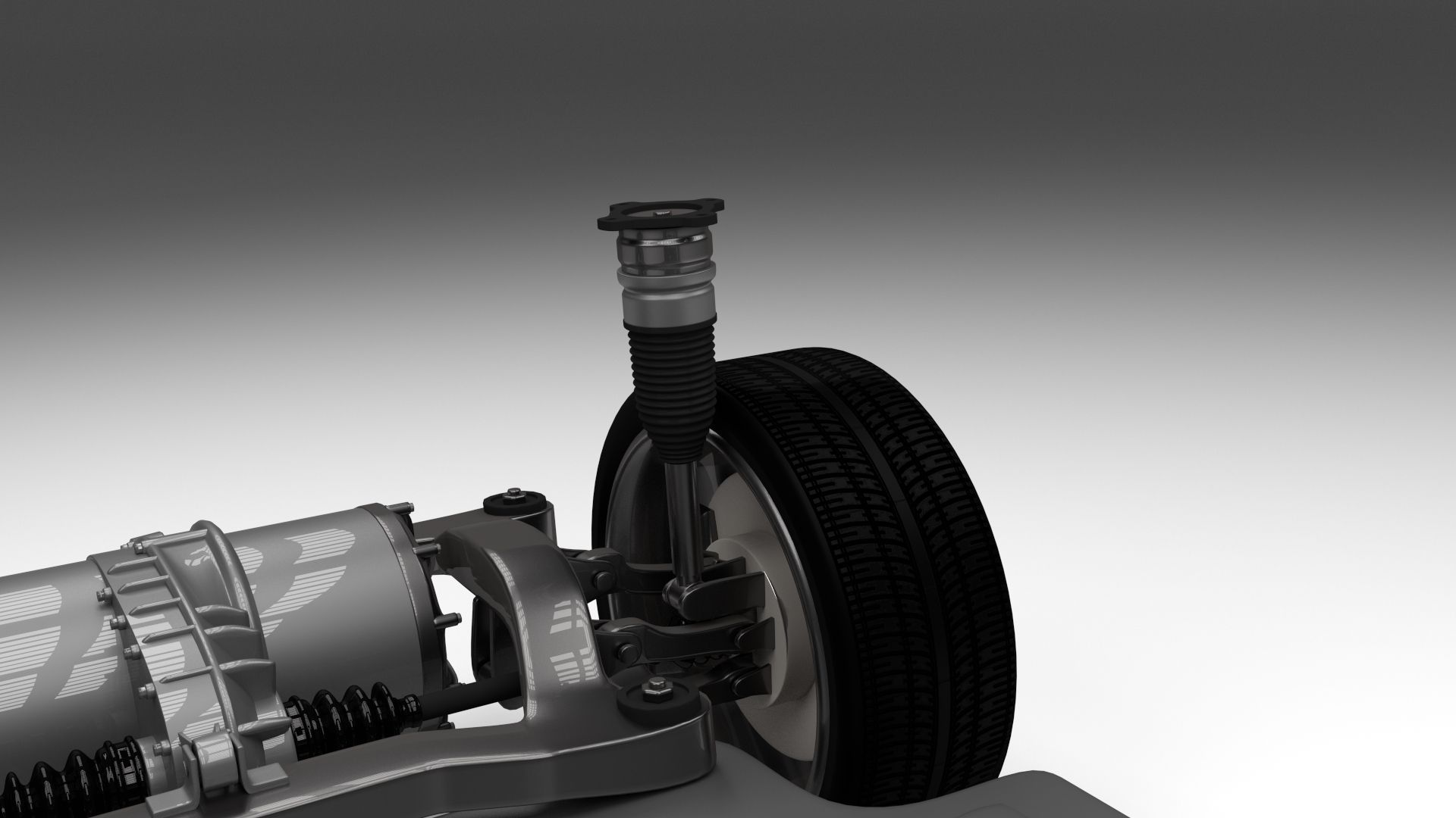 Tesla Model S Chassis 3D model_12