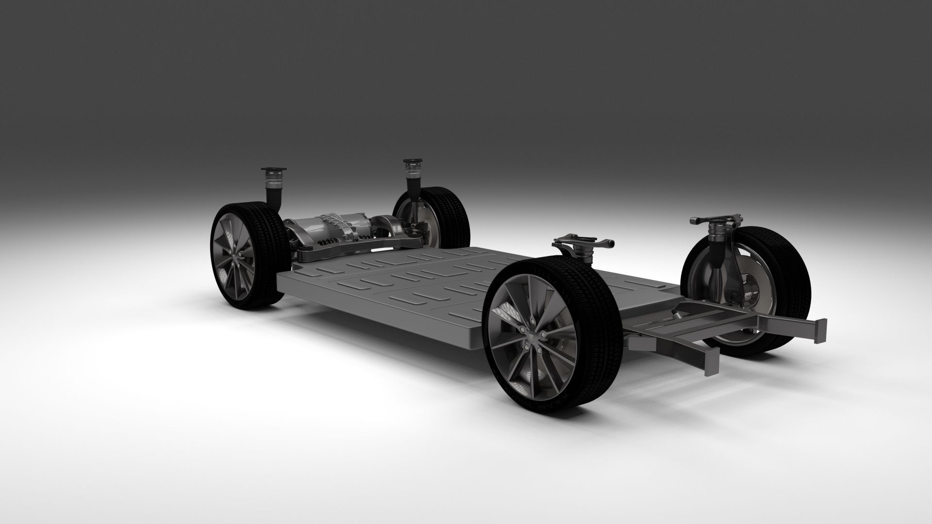 Tesla Model S Chassis 3D model_6