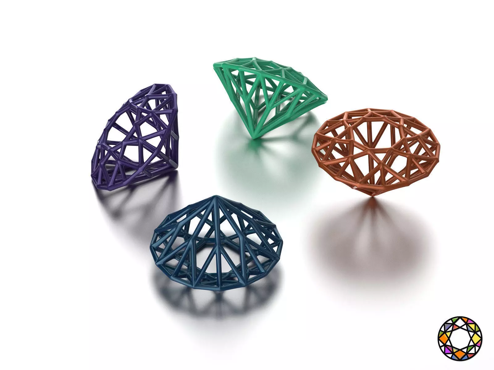 brilliant grid 0189 3D print model_0