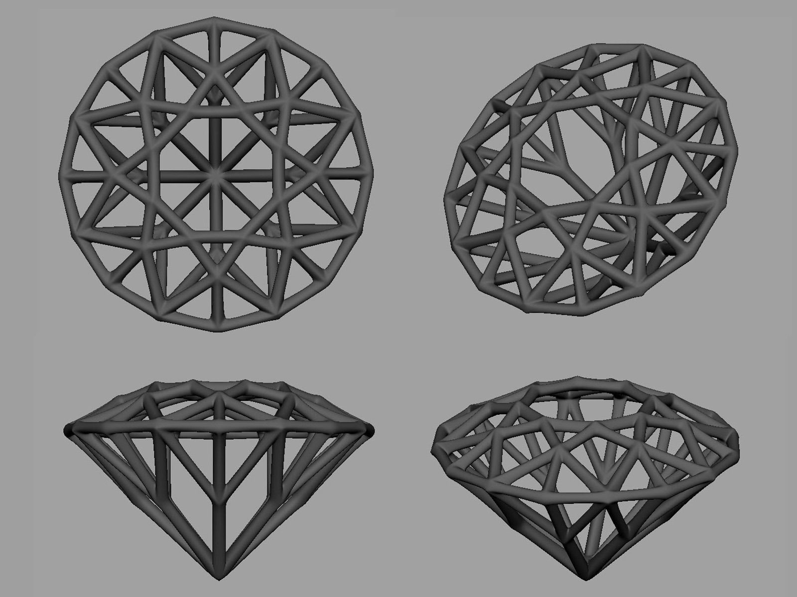 brilliant grid 0189 3D print model_7