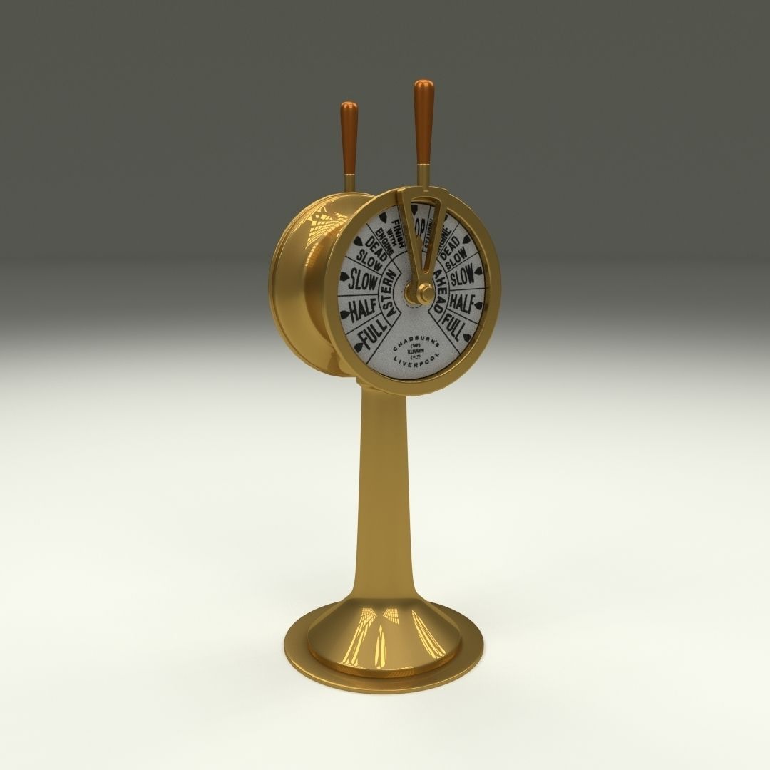 Ship Engine Telegraph Low-poly 3D model_2