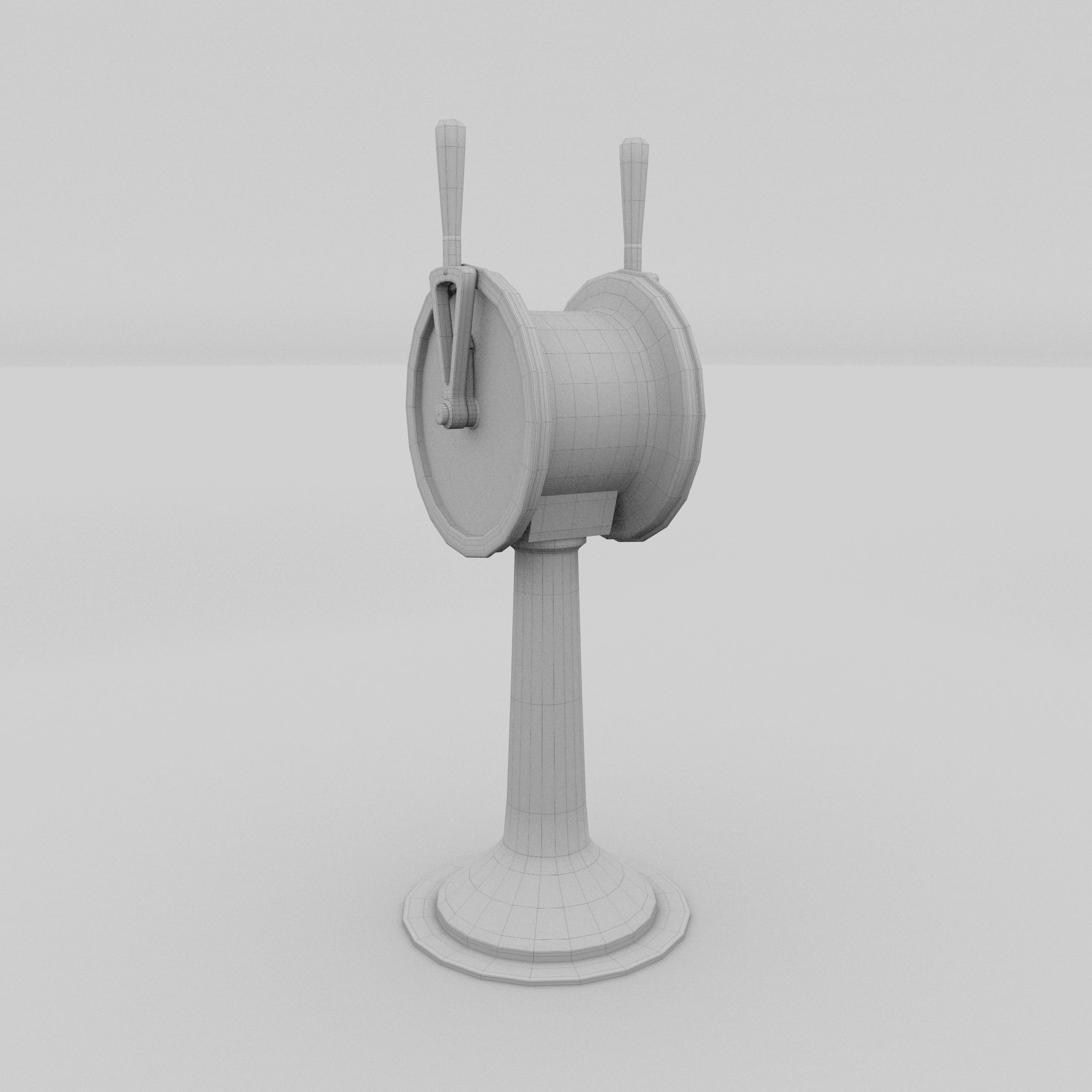 Ship Engine Telegraph Low-poly 3D model_3