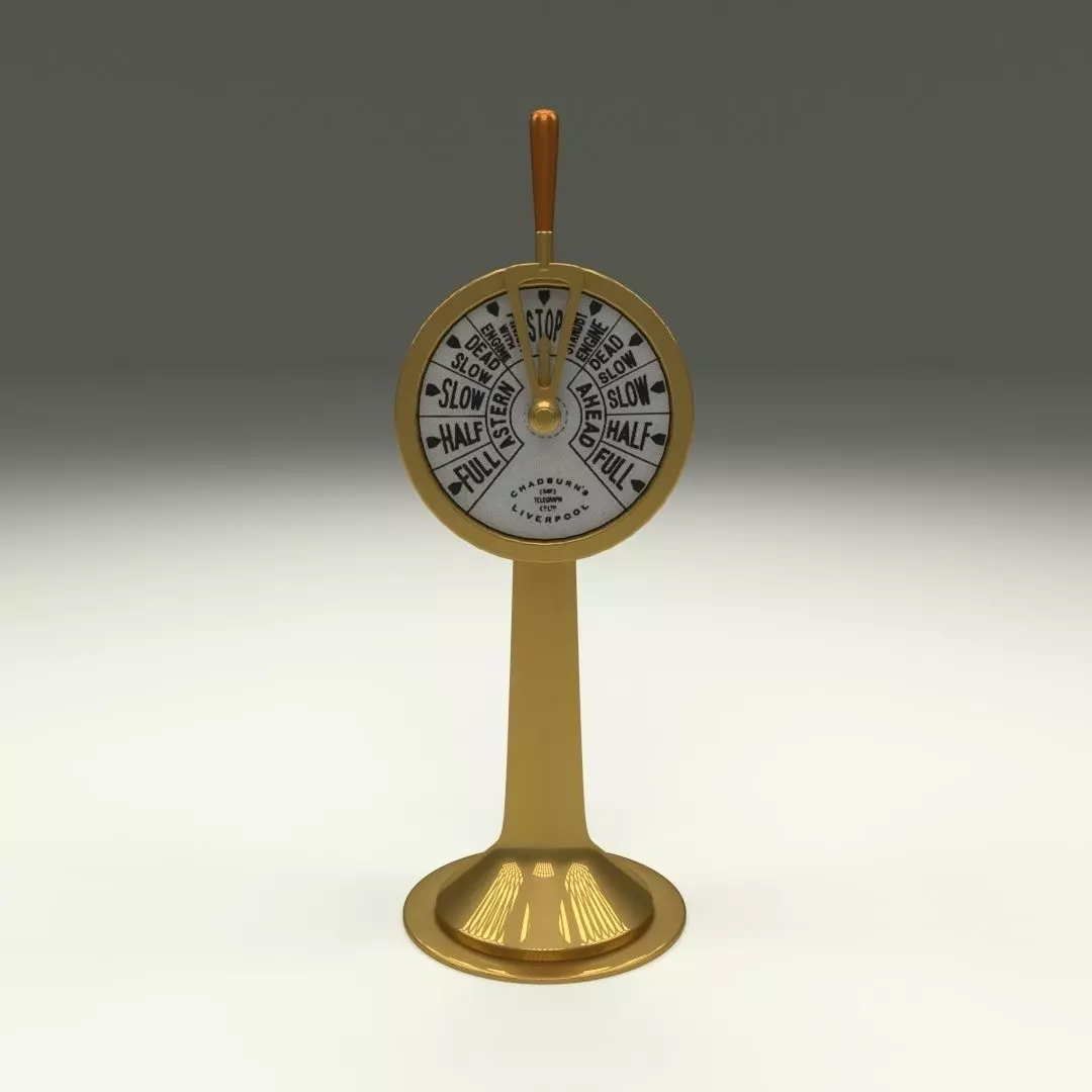 Ship Engine Telegraph Low-poly 3D model_0