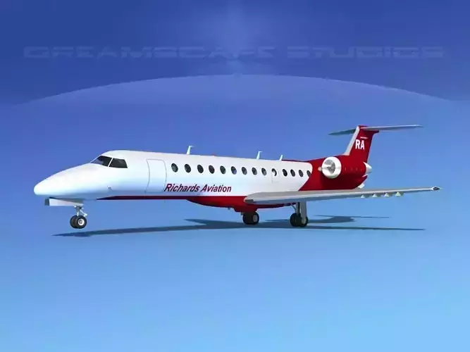 Embraer ERJ-135 Richards Aviation 3D model