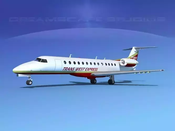 Embraer ERJ-135 Trans West Express 3D model