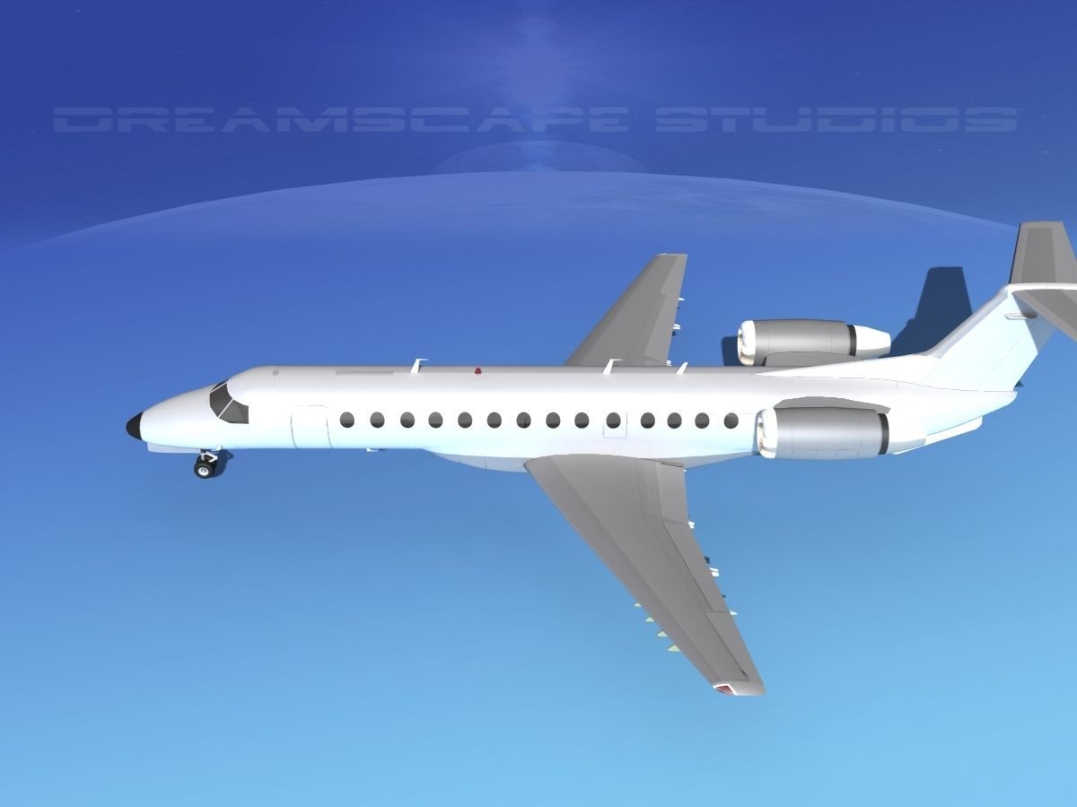 Embraer ERJ-135 Unmarked 1 3D model_8