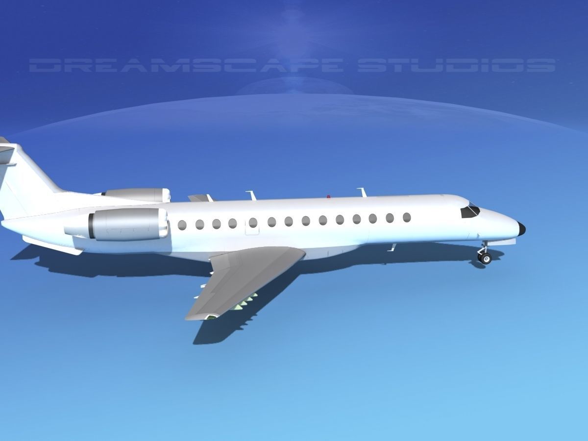 Embraer ERJ-135 Unmarked 1 3D model_4