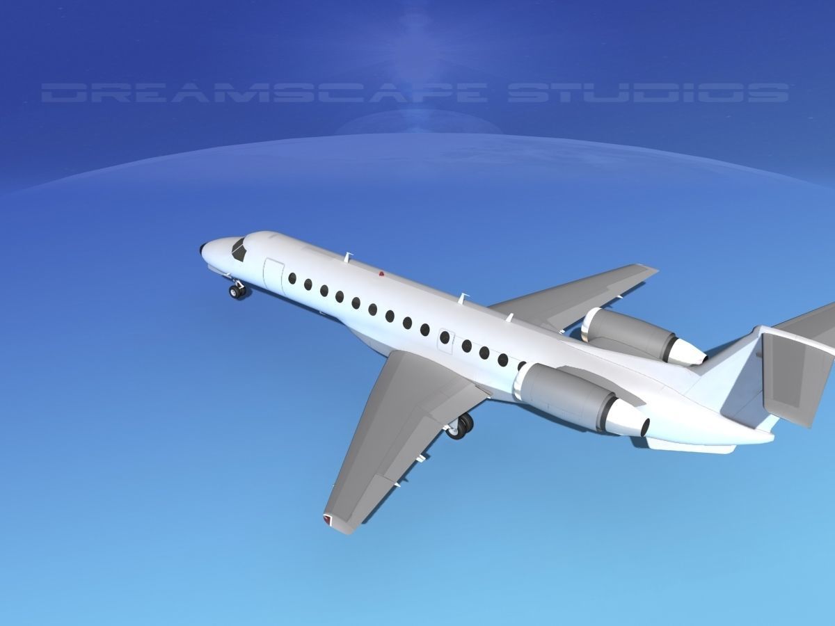 Embraer ERJ-135 Unmarked 1 3D model_7