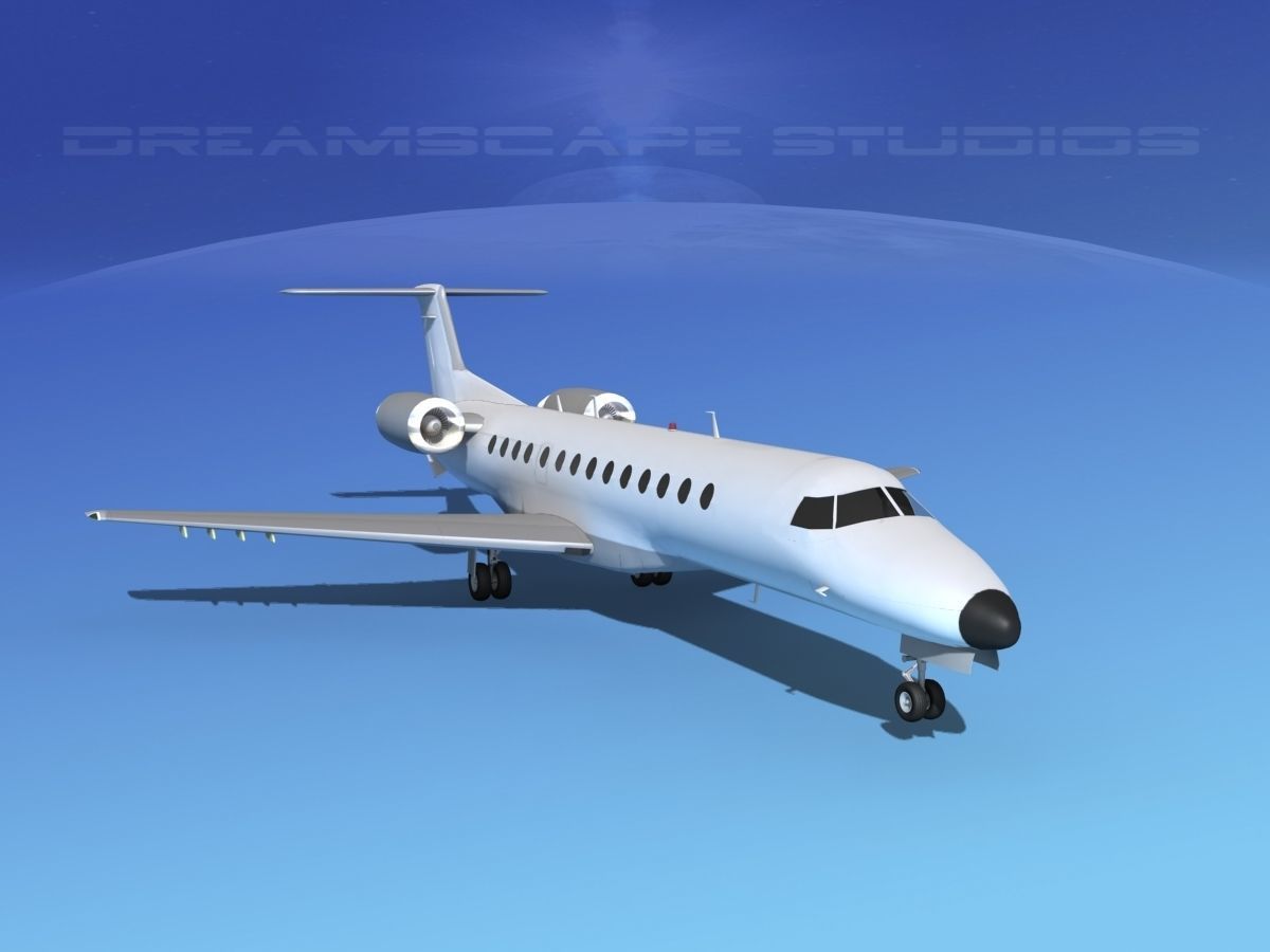 Embraer ERJ-135 Unmarked 1 3D model_2