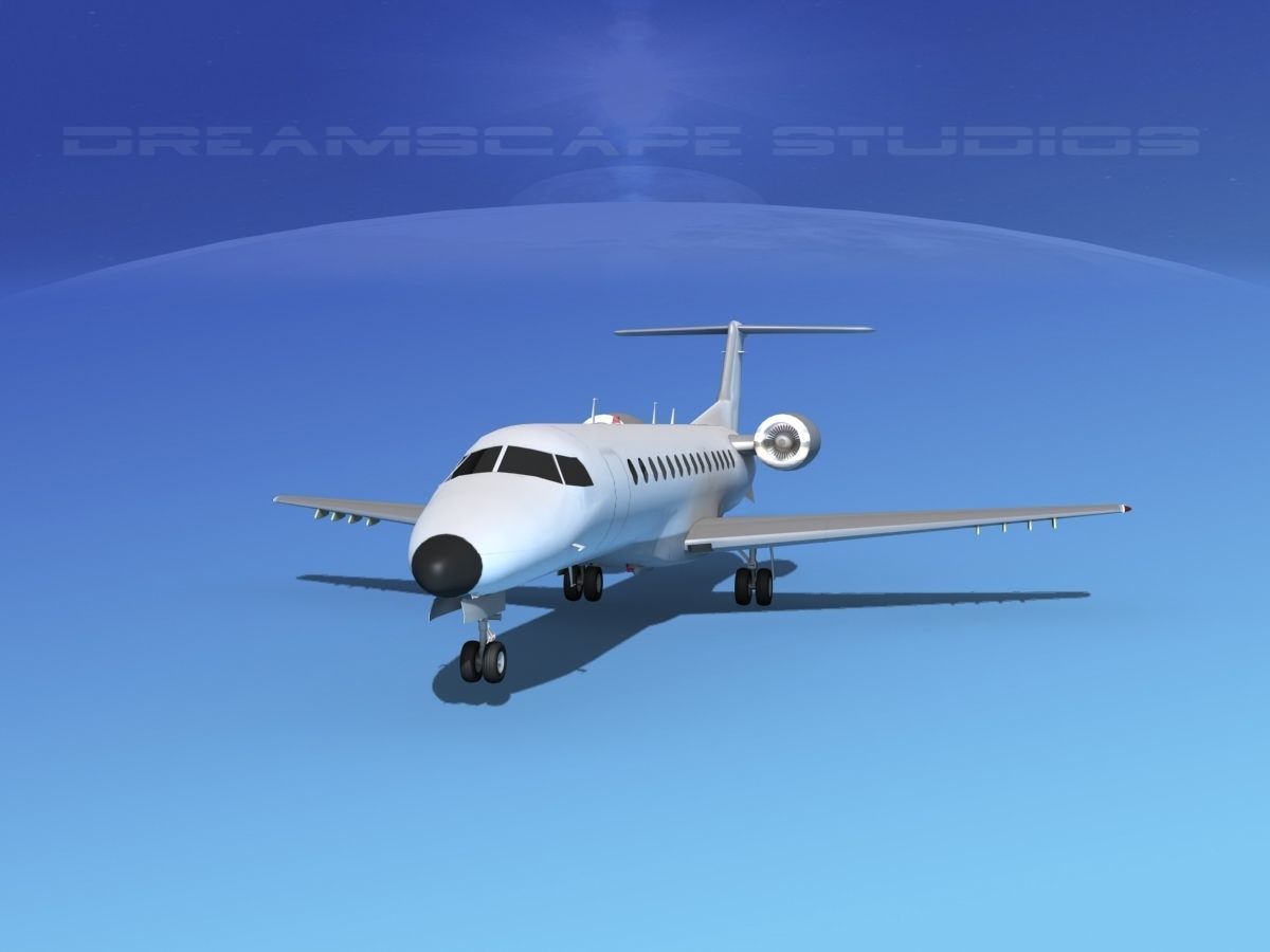 Embraer ERJ-135 Unmarked 1 3D model_1