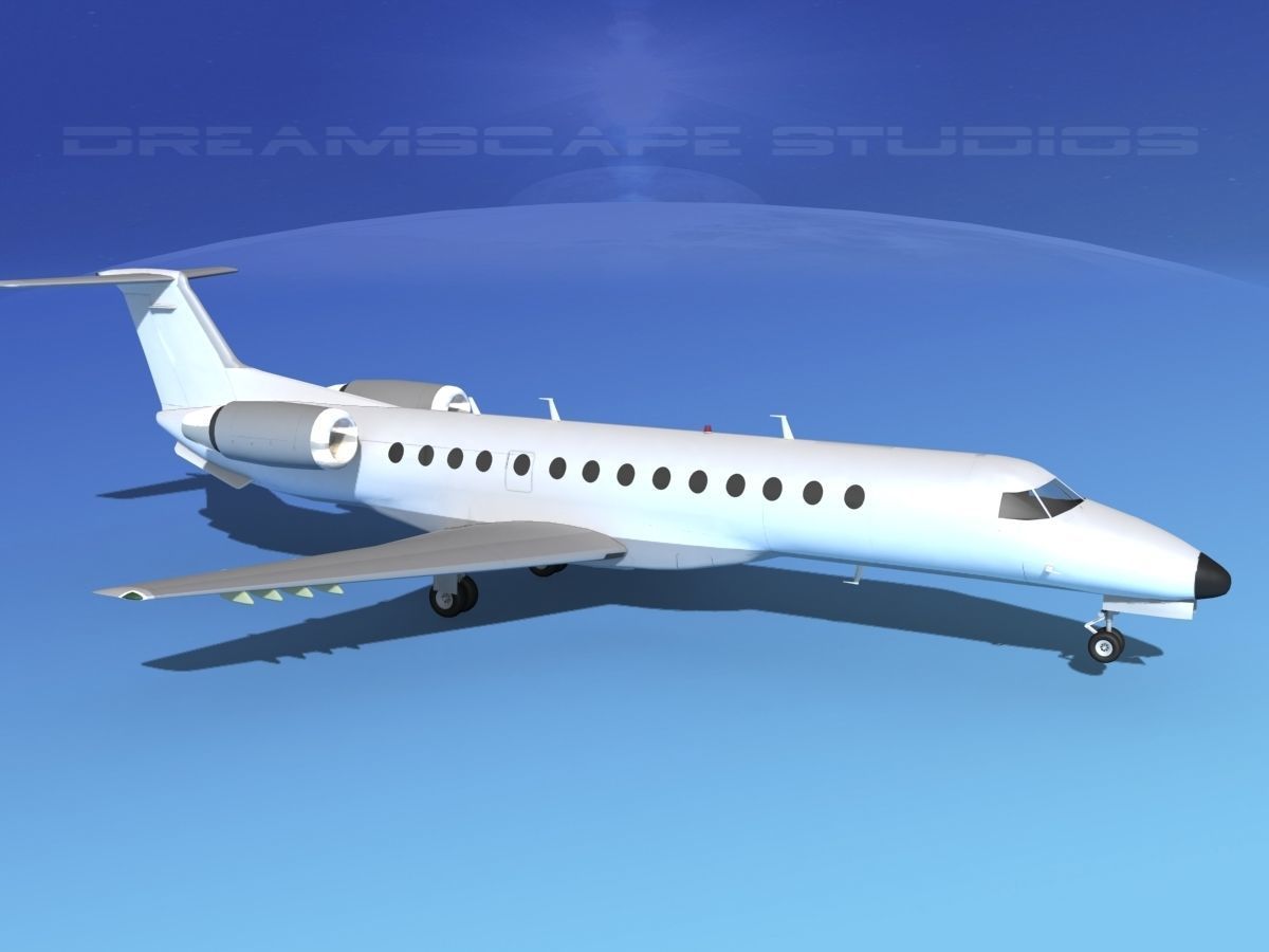 Embraer ERJ-135 Unmarked 1 3D model_3