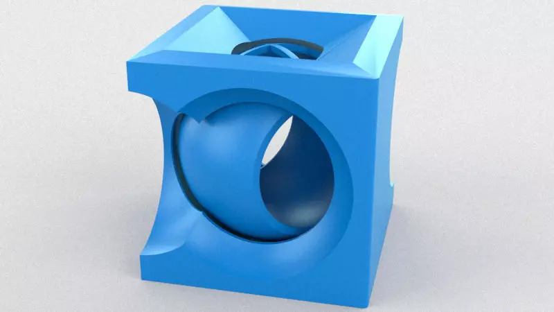 Cubesphere box with hole in middle 3D print model_0