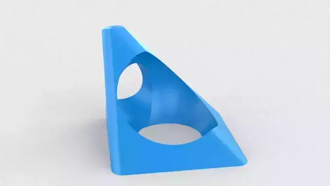 Delta triangle with holes in it 3D print model