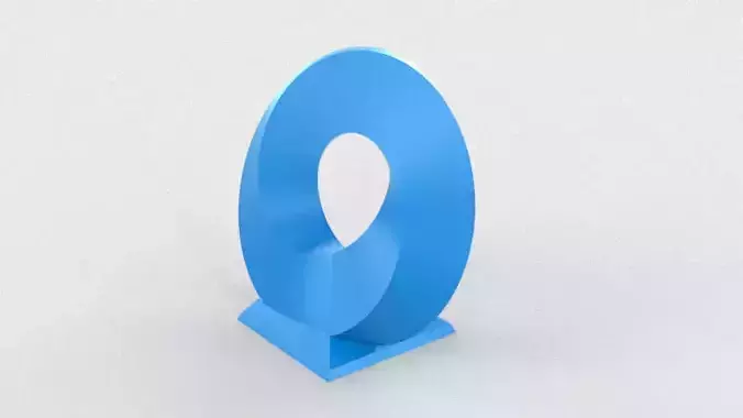 Mobius plastic letter o 3D print model
