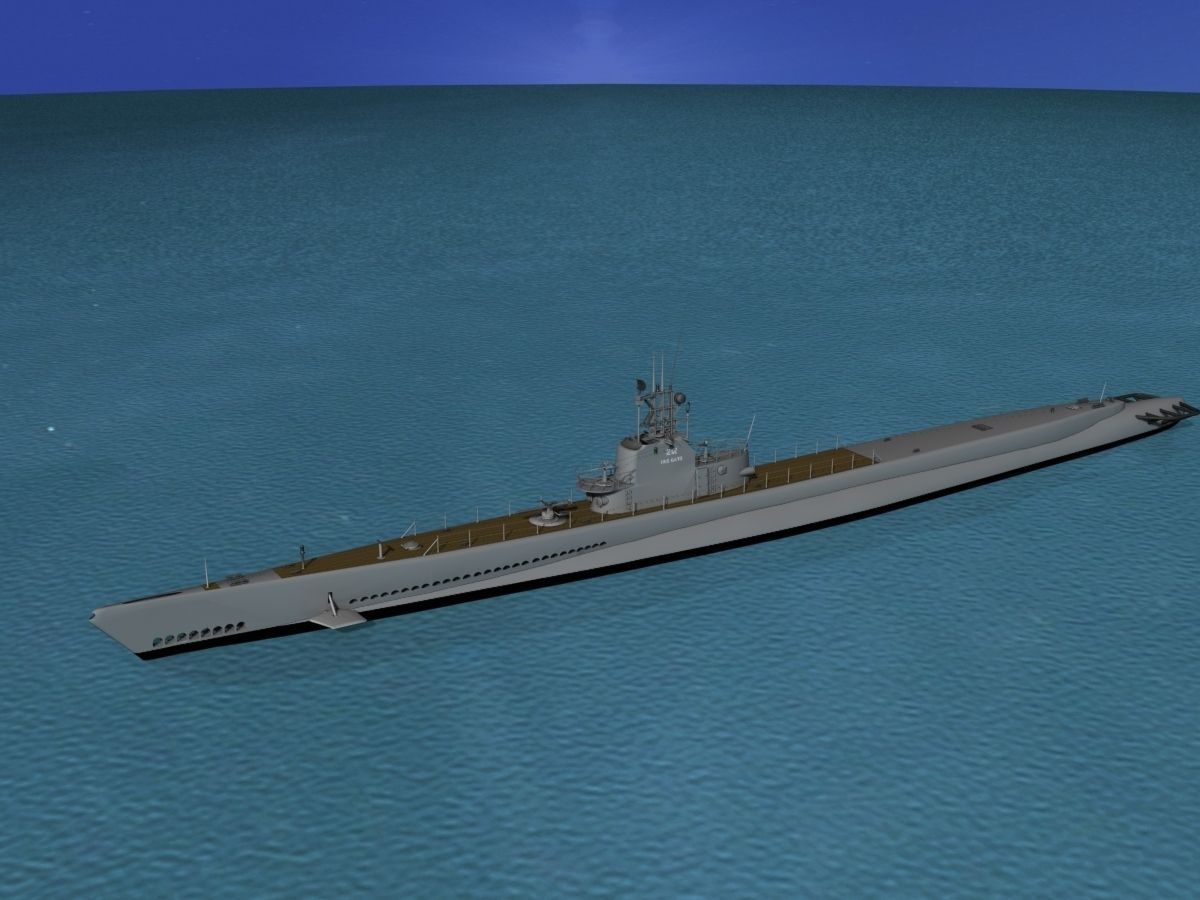 Submarine SS-212 USS Gato 3D model_10