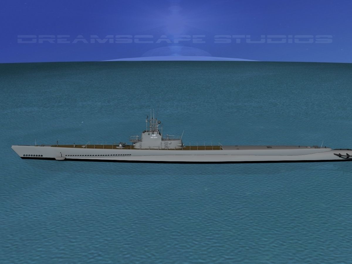 Submarine SS-212 USS Gato 3D model_8