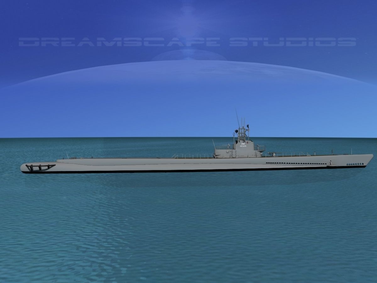 Submarine SS-212 USS Gato 3D model_4