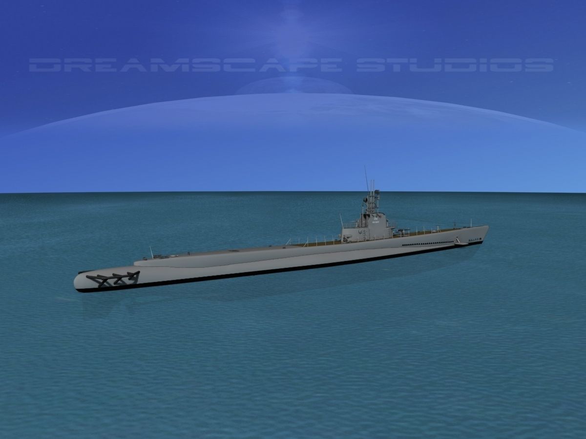 Submarine SS-212 USS Gato 3D model_5