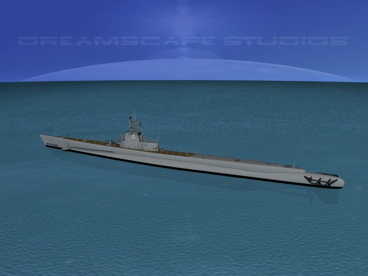 Submarine SS-212 USS Gato 3D model_9