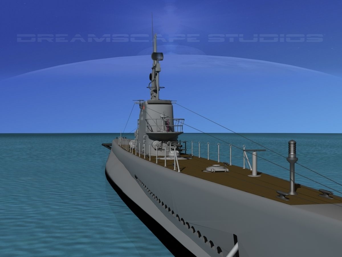 Submarine SS-212 USS Gato 3D model_1