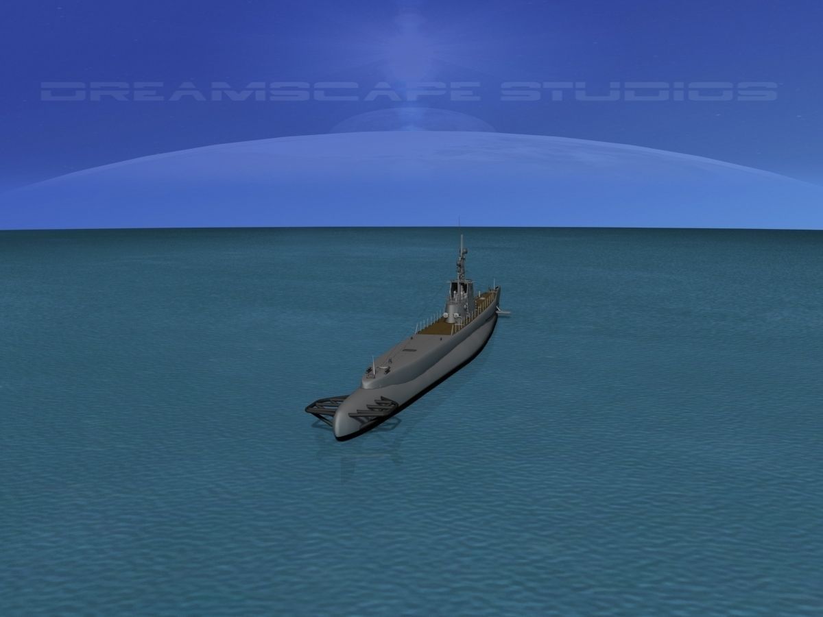 Submarine SS-212 USS Gato 3D model_6