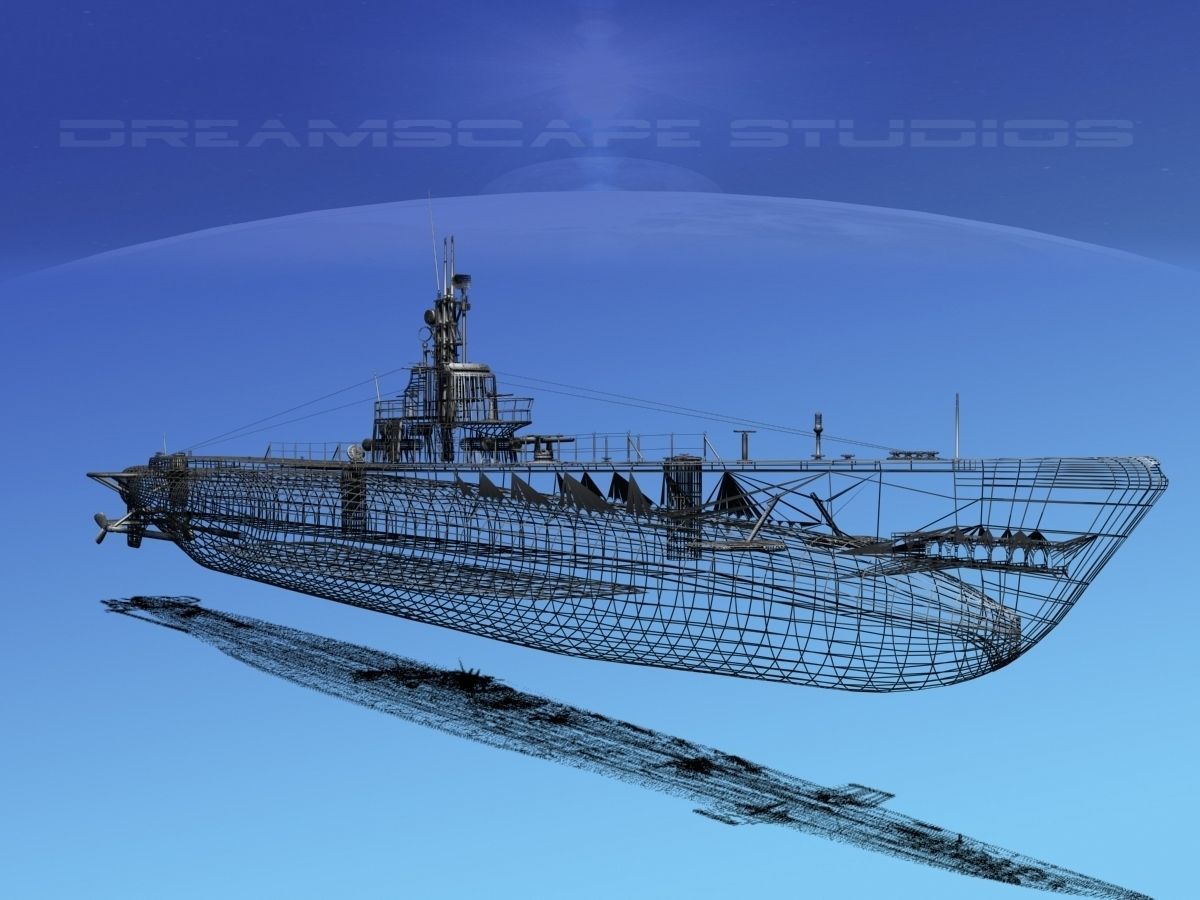 Gato Class Submarine SS-224 USS Cod 3D model_14