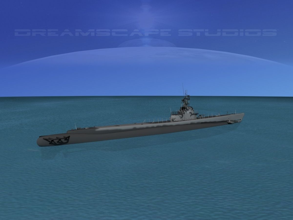 Gato Class Submarine SS-224 USS Cod 3D model_2