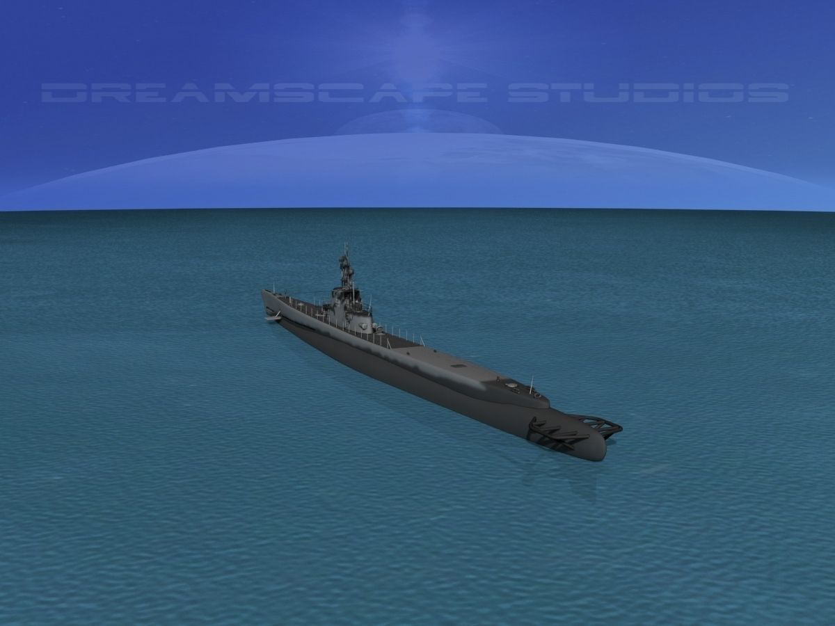 Gato Class Submarine SS-224 USS Cod 3D model_5