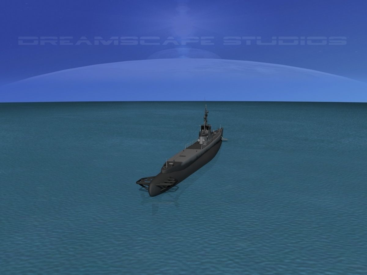 Gato Class Submarine SS-224 USS Cod 3D model_4