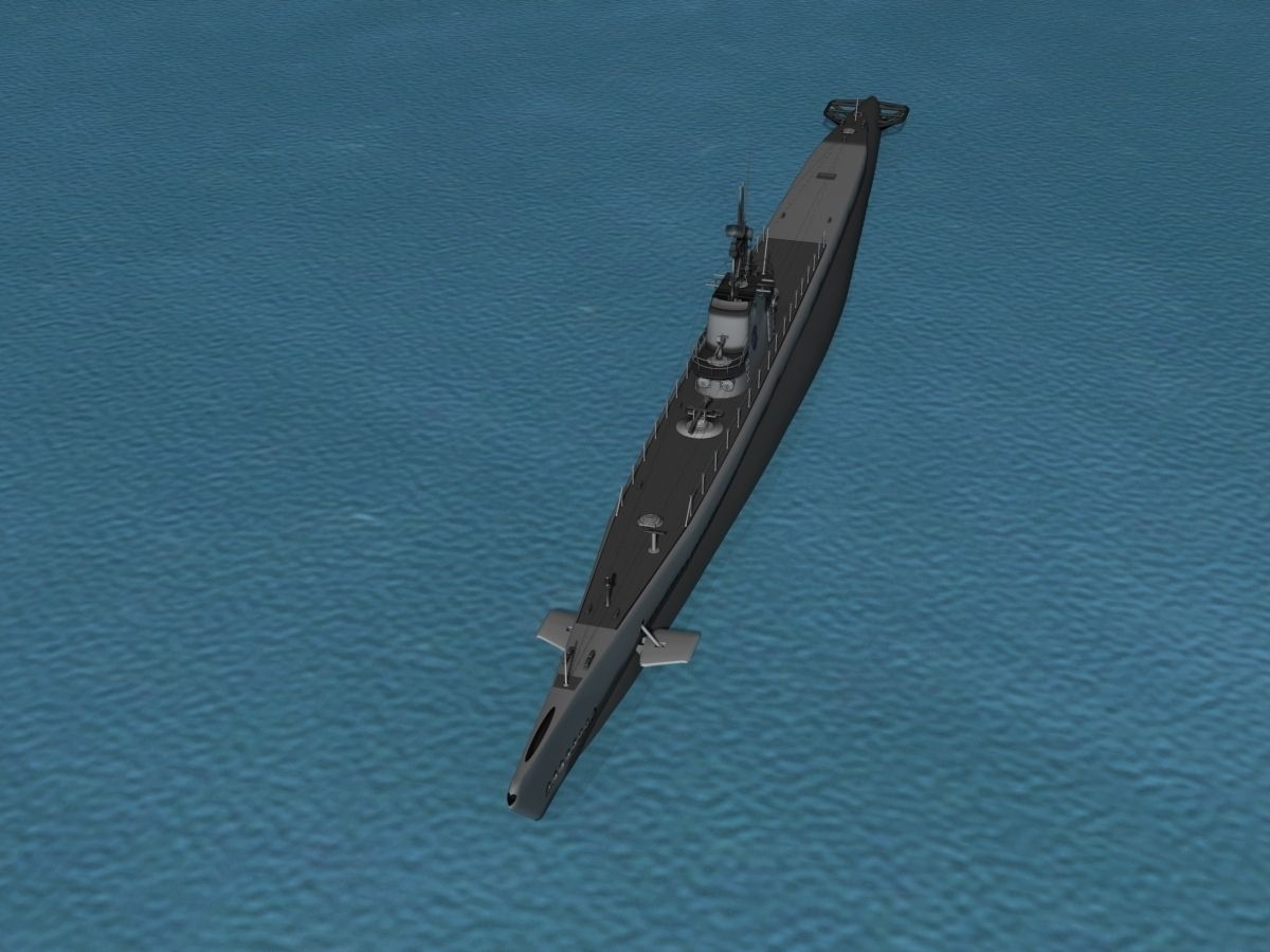 Gato Class Submarine SS-236 USS Silversides 3D model_9