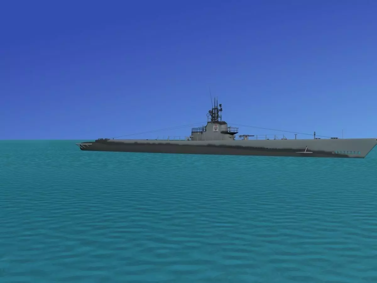 Gato Class Submarine SS228 USS Drum 3D model