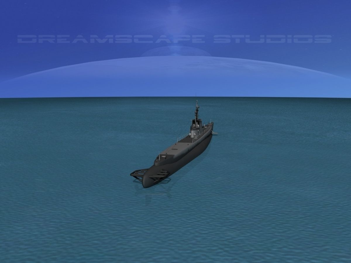 Gato Class Submarine SS244 USS Cavalla 3D model_3