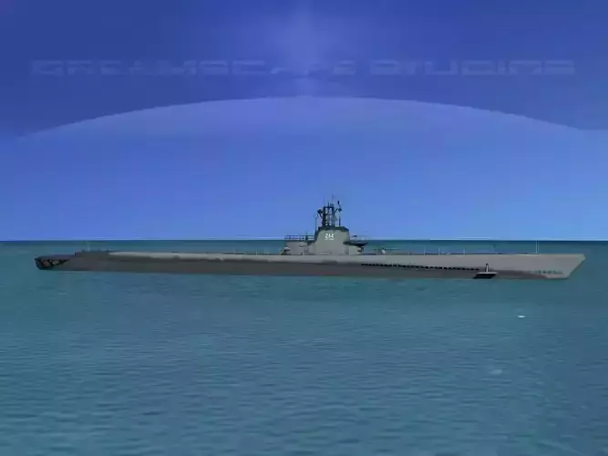 Gato Class Submarine SS244 USS Cavalla 3D model Gato Class Submarine SS244 USS Cavalla 3D model