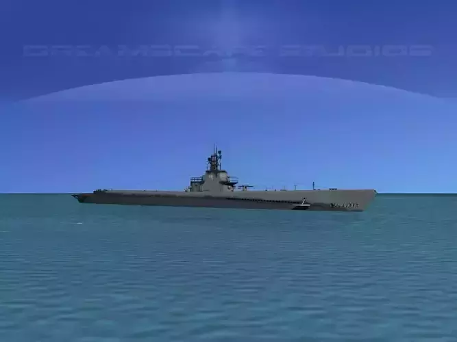 Gato Class Submarine SS245 USS Cobia 3D model