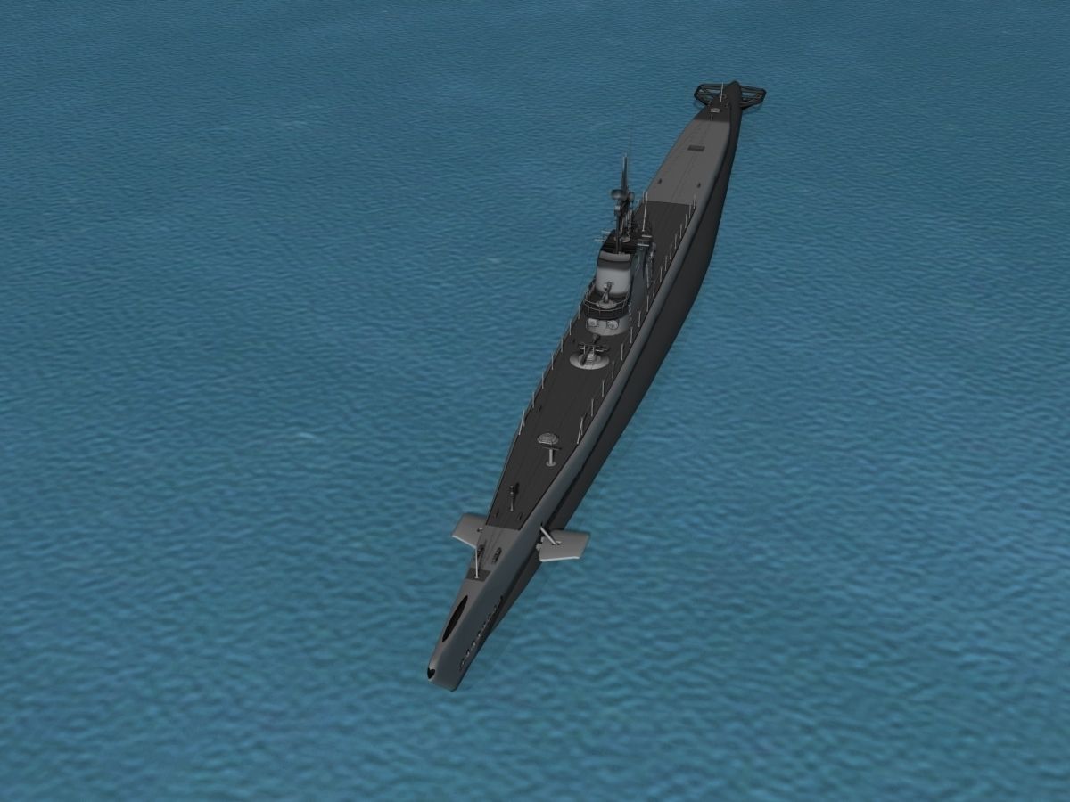 Gato Class Submarine SS246 USS Croaker 3D model_8