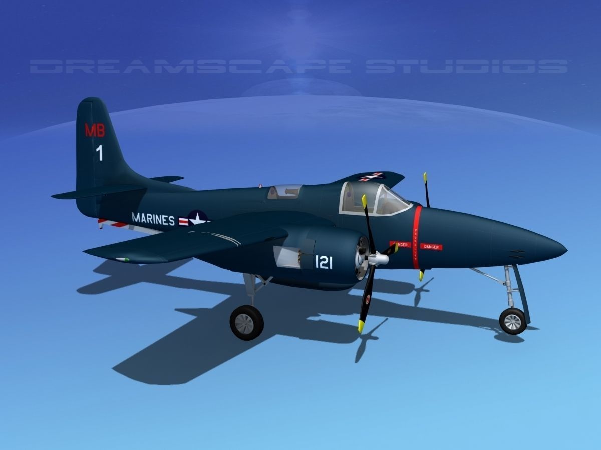 Grumman F7F Tigercat V01 3D model_3