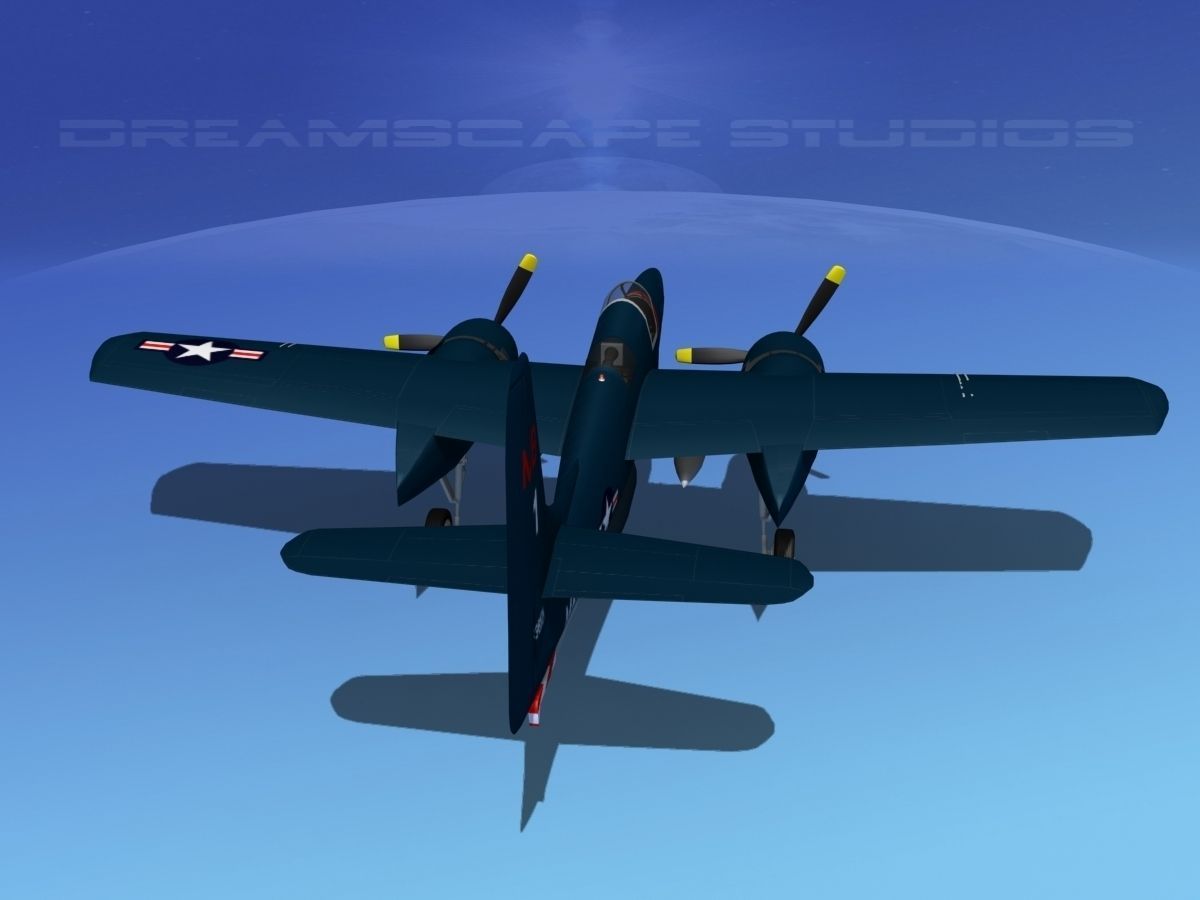 Grumman F7F Tigercat V01 3D model_6