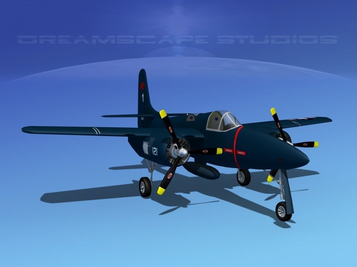 Grumman F7F Tigercat V01 3D model_2