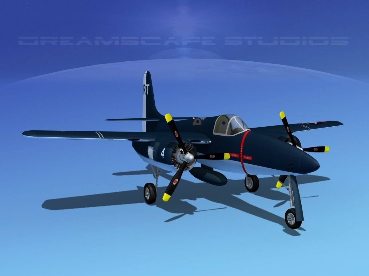 Grumman F7F Tigercat V02 3D model_3