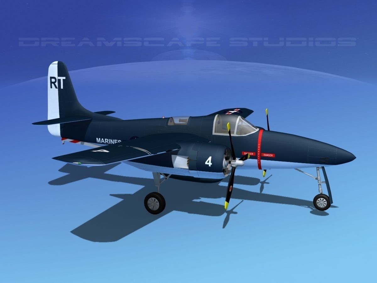 Grumman F7F Tigercat V02 3D model_4