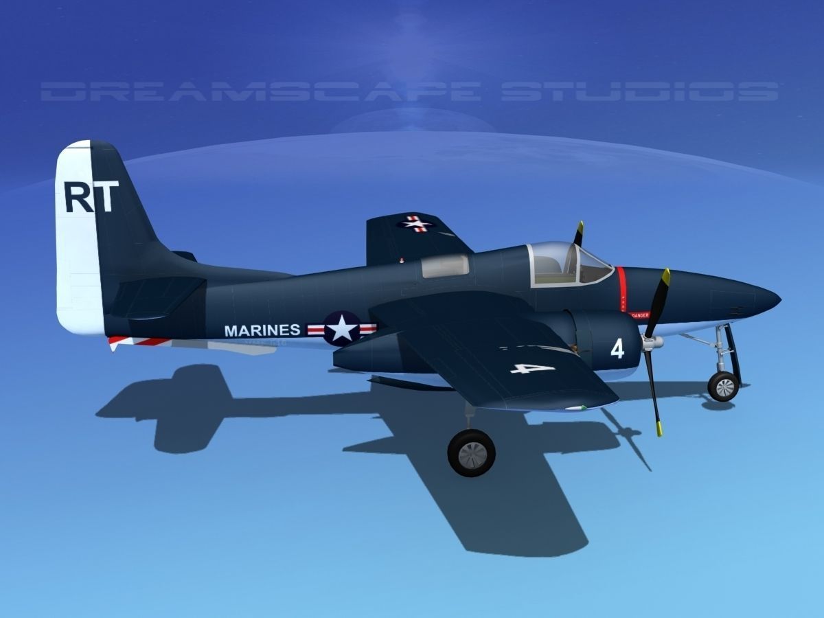 Grumman F7F Tigercat V02 3D model_5